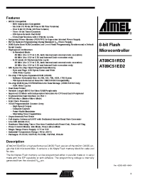 Datasheet AT89C51ED2-3CSIM manufacturer ATMEL